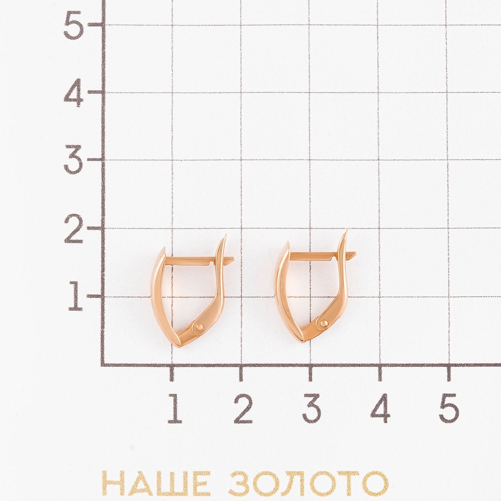 Золотые серьги Голден глоб из красного золота 585 пробы ГГСРГ0605