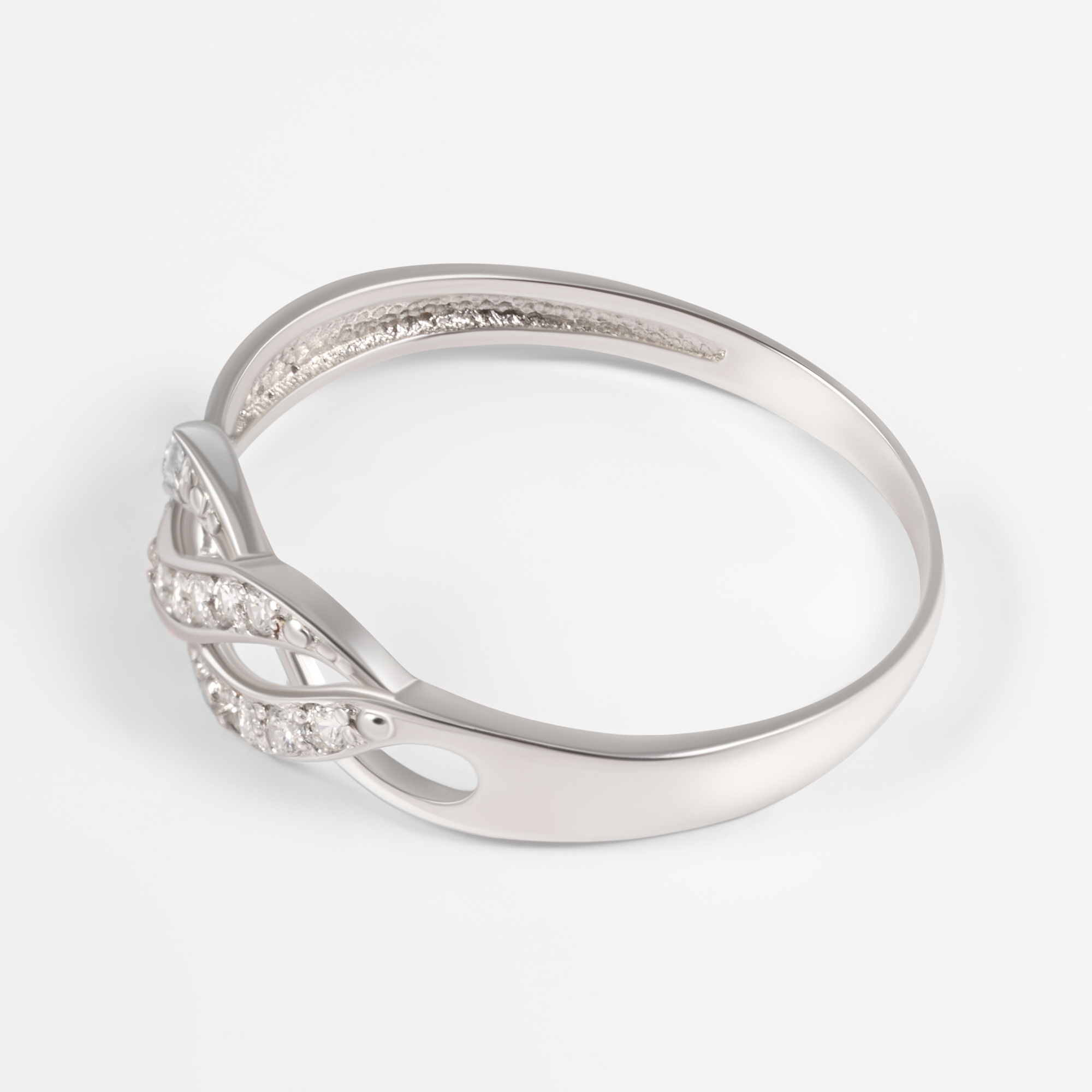 Серебряное кольцо Liberty   со вставками (фианит) РЫ1758941С, размеры от 15 до 21