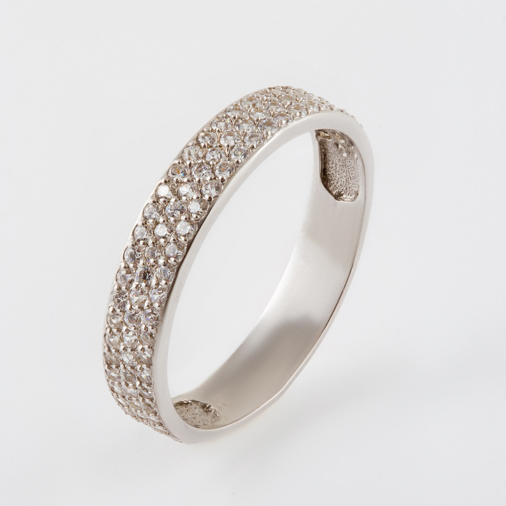 Серебряное кольцо Liberty   со вставками (фианит) РЫ1758441С, размеры от 15.5 до 21