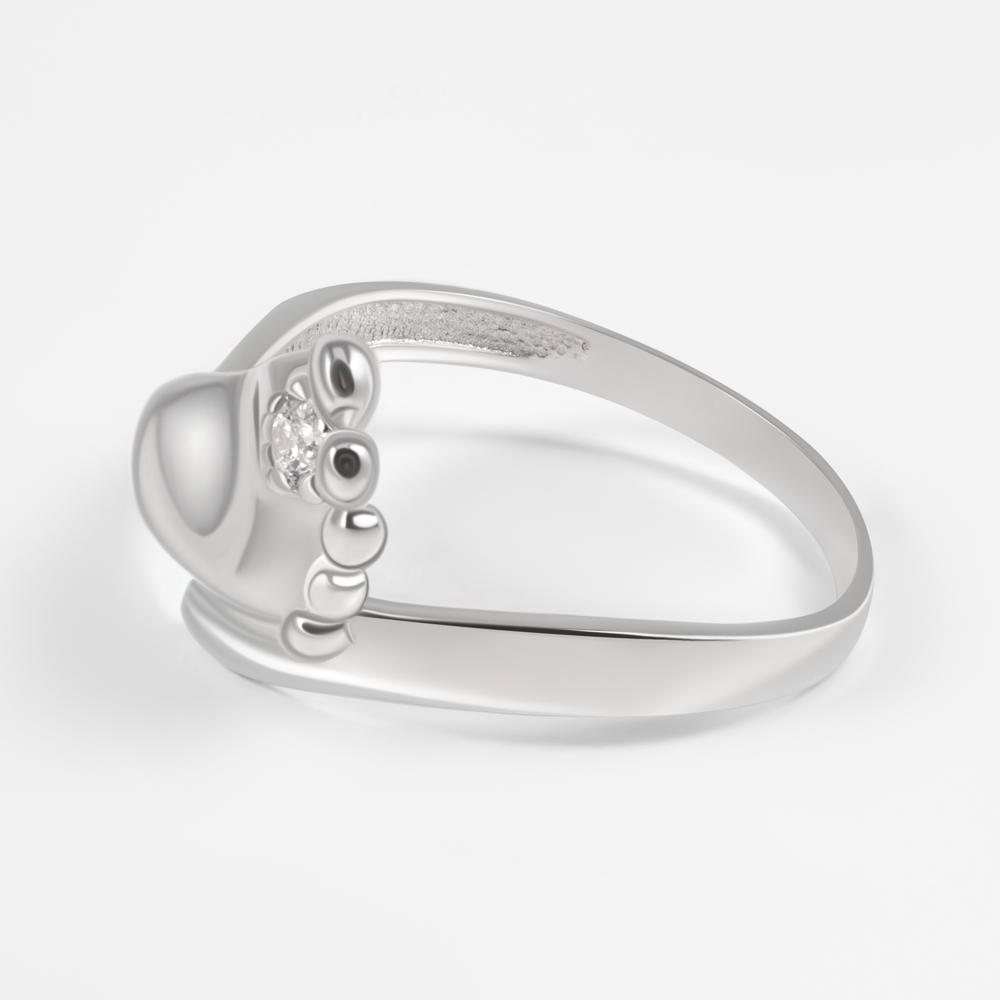 Серебряное кольцо Liberty   со вставками (фианит) РЫ1772241С, размеры от 15.5 до 20