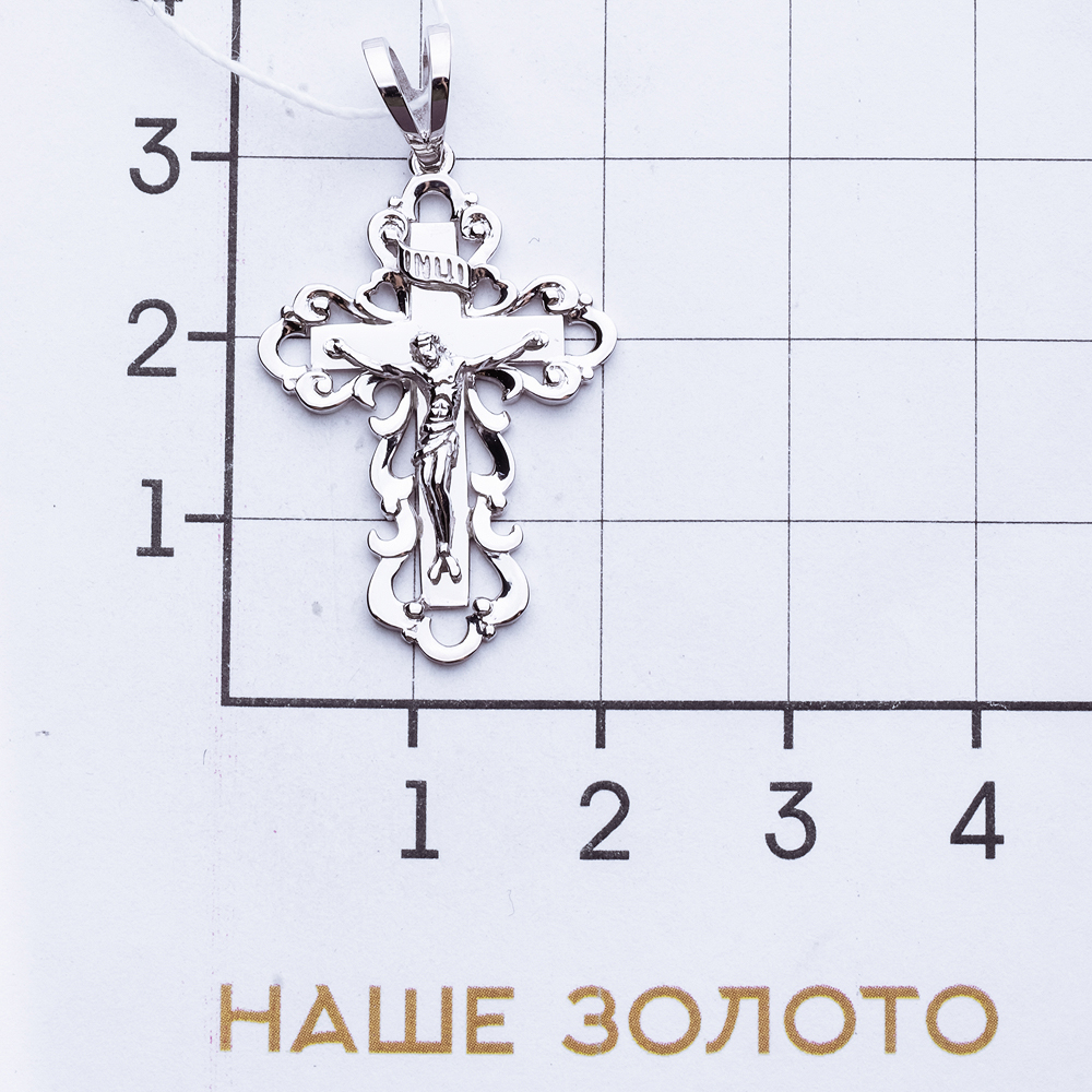 Золотой крест Рыбин  из красного золота 585 пробы РЫ3000655
