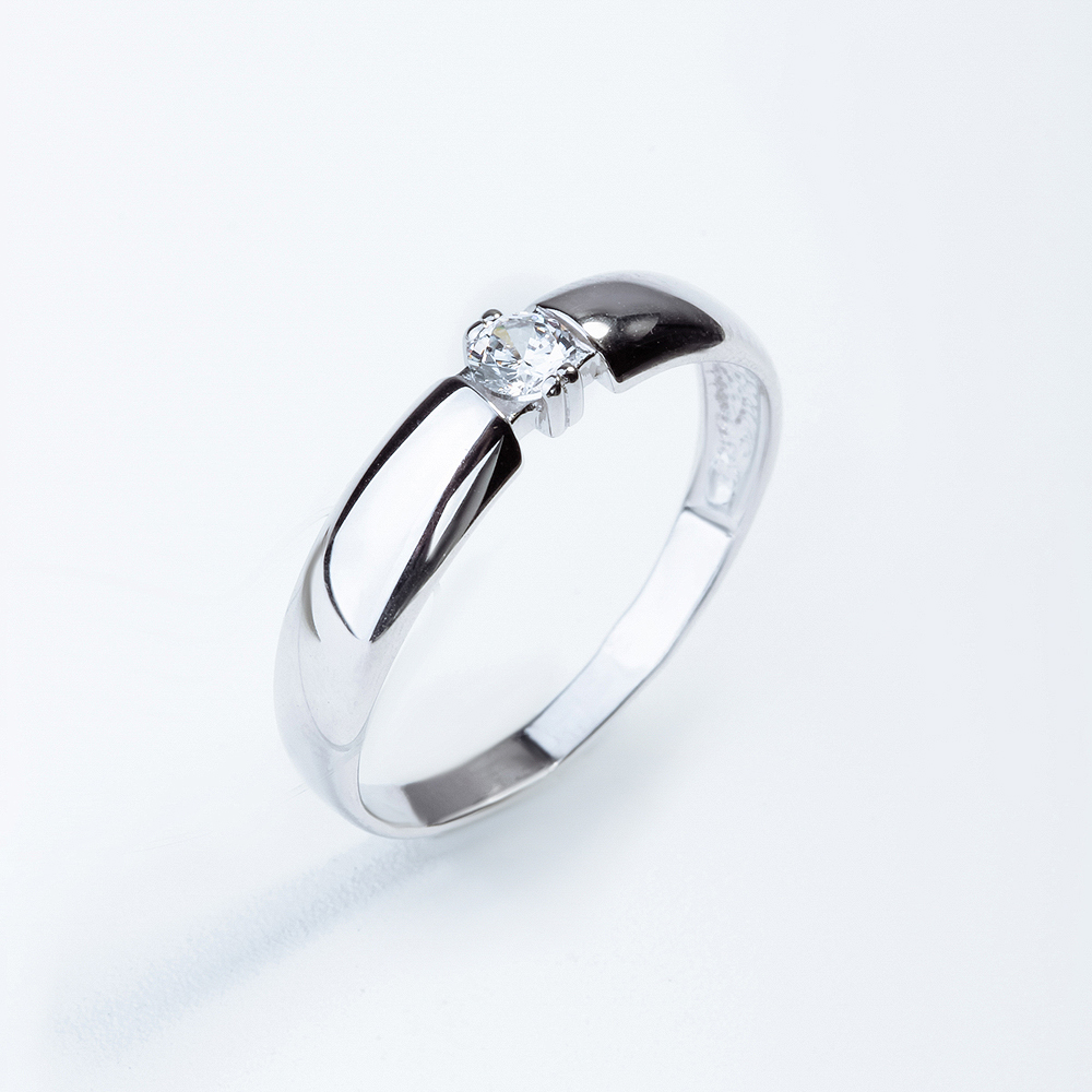 Серебряное кольцо Efremof  со вставками (фианит) ЮП1010010003, размеры от 17.5 до 18.5