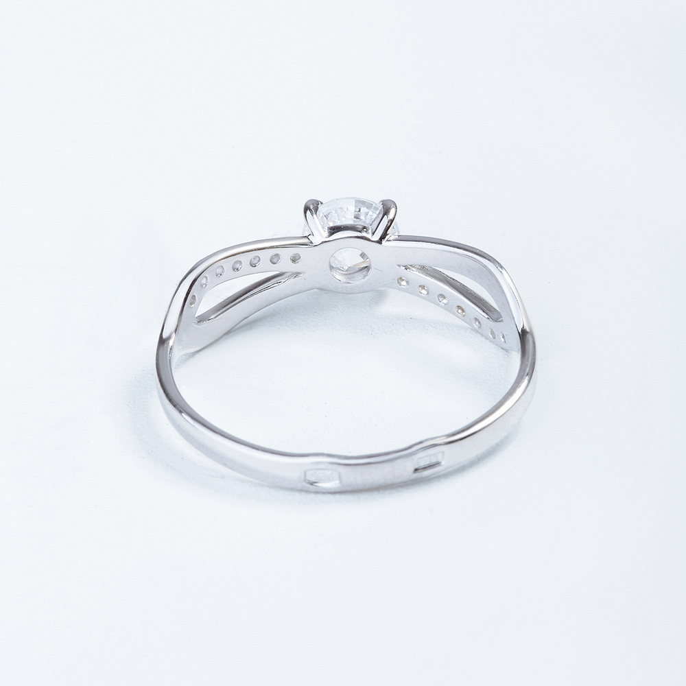 Серебряное кольцо Efremof  со вставками ( и фианит) ЮП1010012015, размеры от 15 до 18