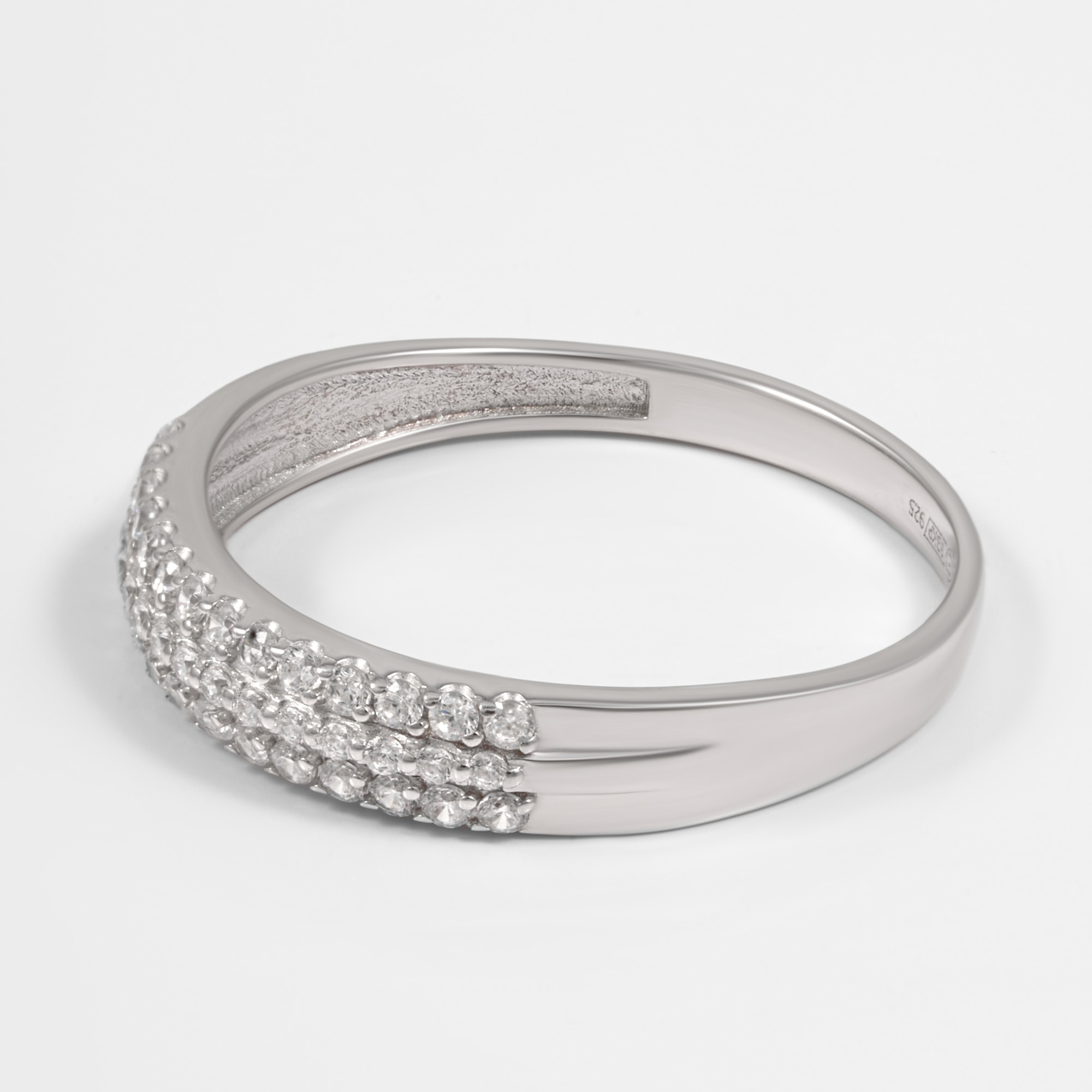Серебряное кольцо Efremof  со вставками (фианит) ЮП1010015897, размеры от 16.5 до 19.5