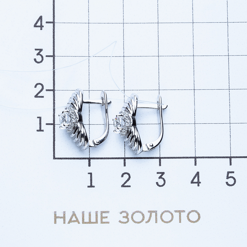 Серебряные серьги Efremof  со вставками ( и фианит) ЮП1210014715