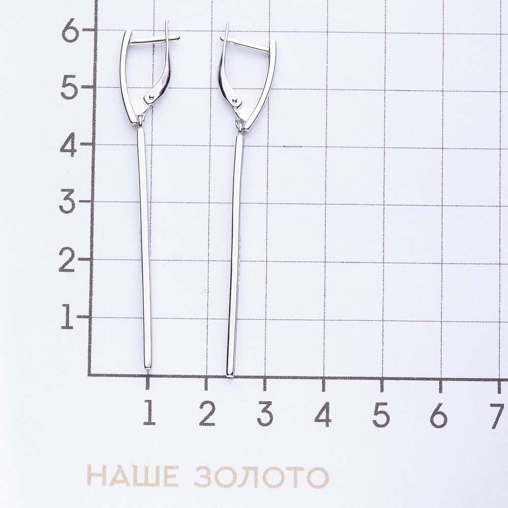 Серебряные серьги подвесные Sokolov  со вставками (фианит) ДИ94024101