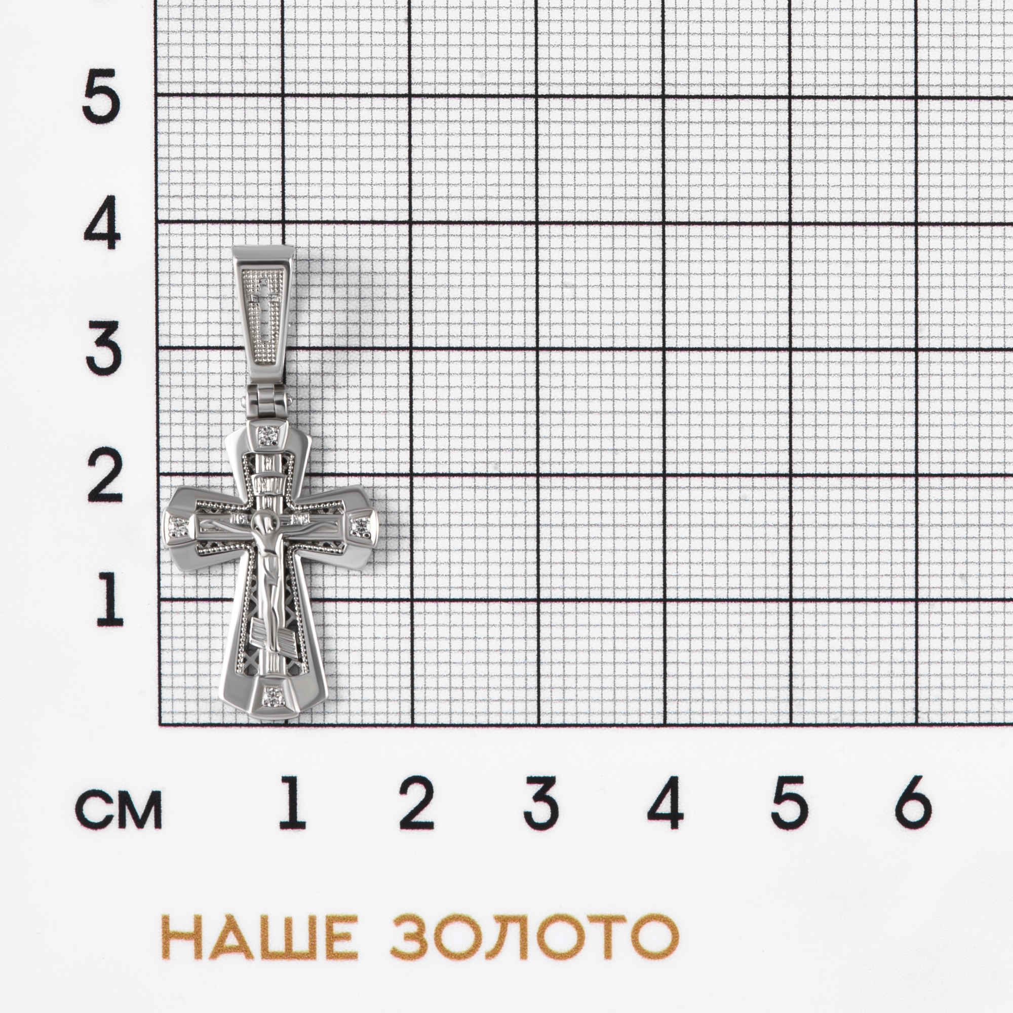Серебряный крест Альтеза  со вставками (фианит) А9С30076