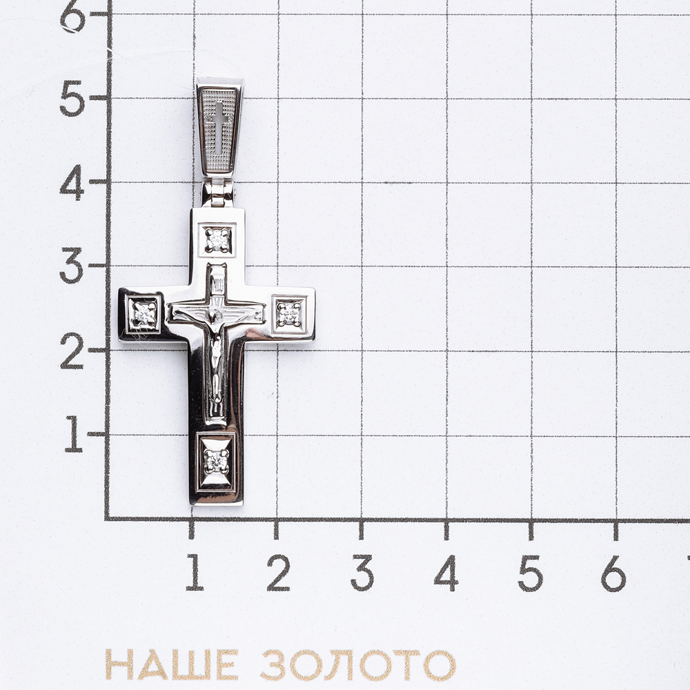 Серебряный крест Альтеза  со вставками (фианит) А9С130012