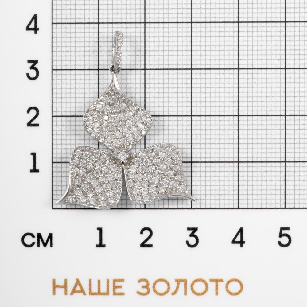 Серебряная подвеска Золотая подкова  со вставками (фианит) ЯВ85881С