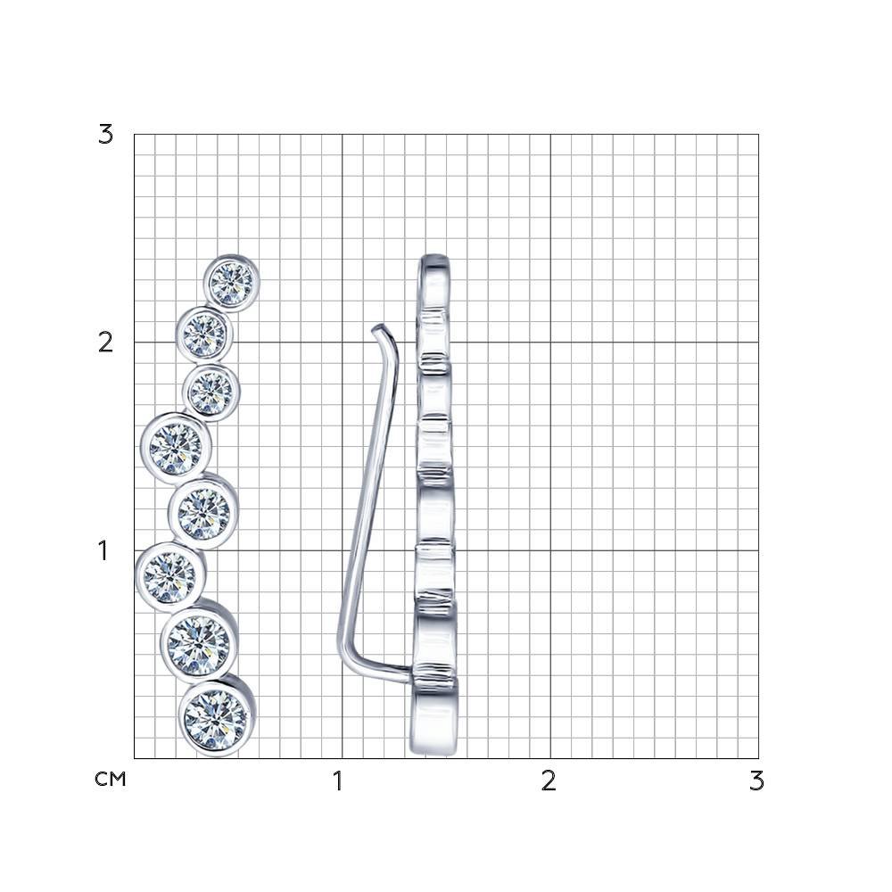 Серебряные серьги Sokolov  со вставками (фианит) ДИ94021652