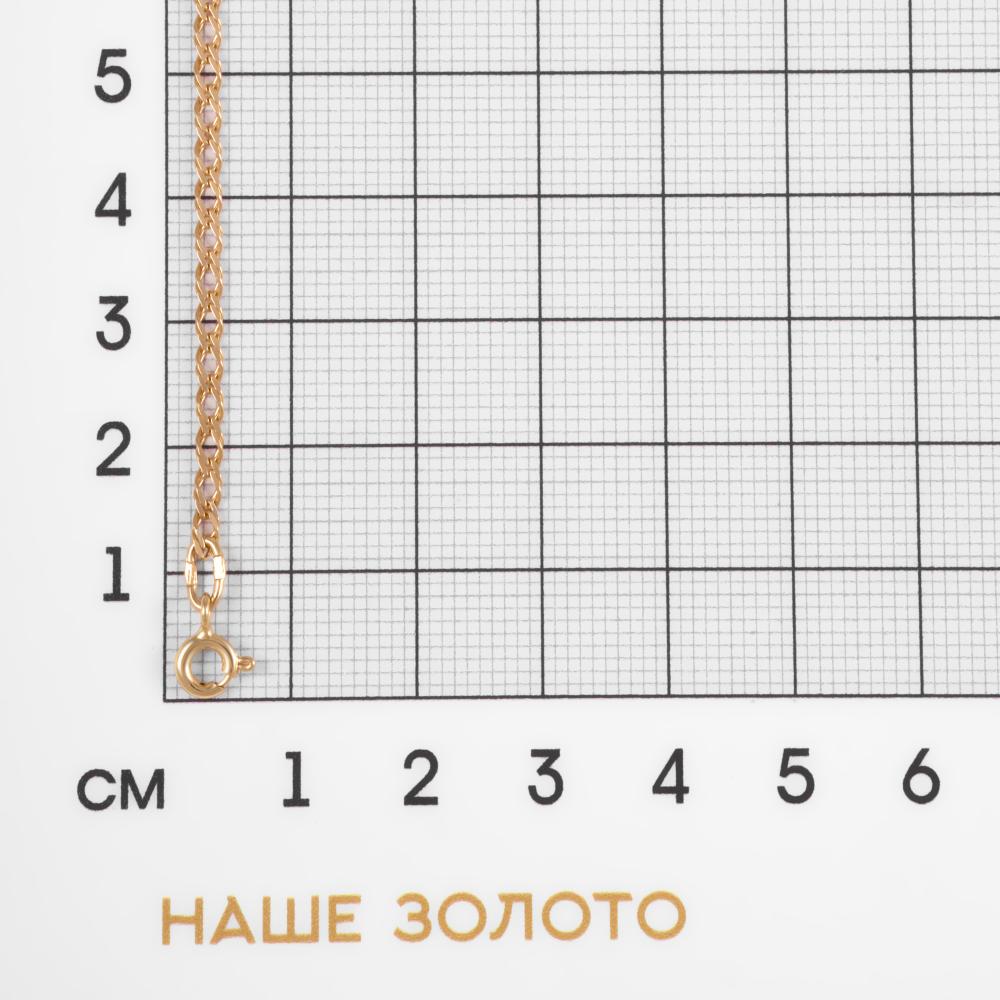 Золотой браслет Доминант из красного золота 585 пробы 2ДБ504001, размеры от 16 до 20