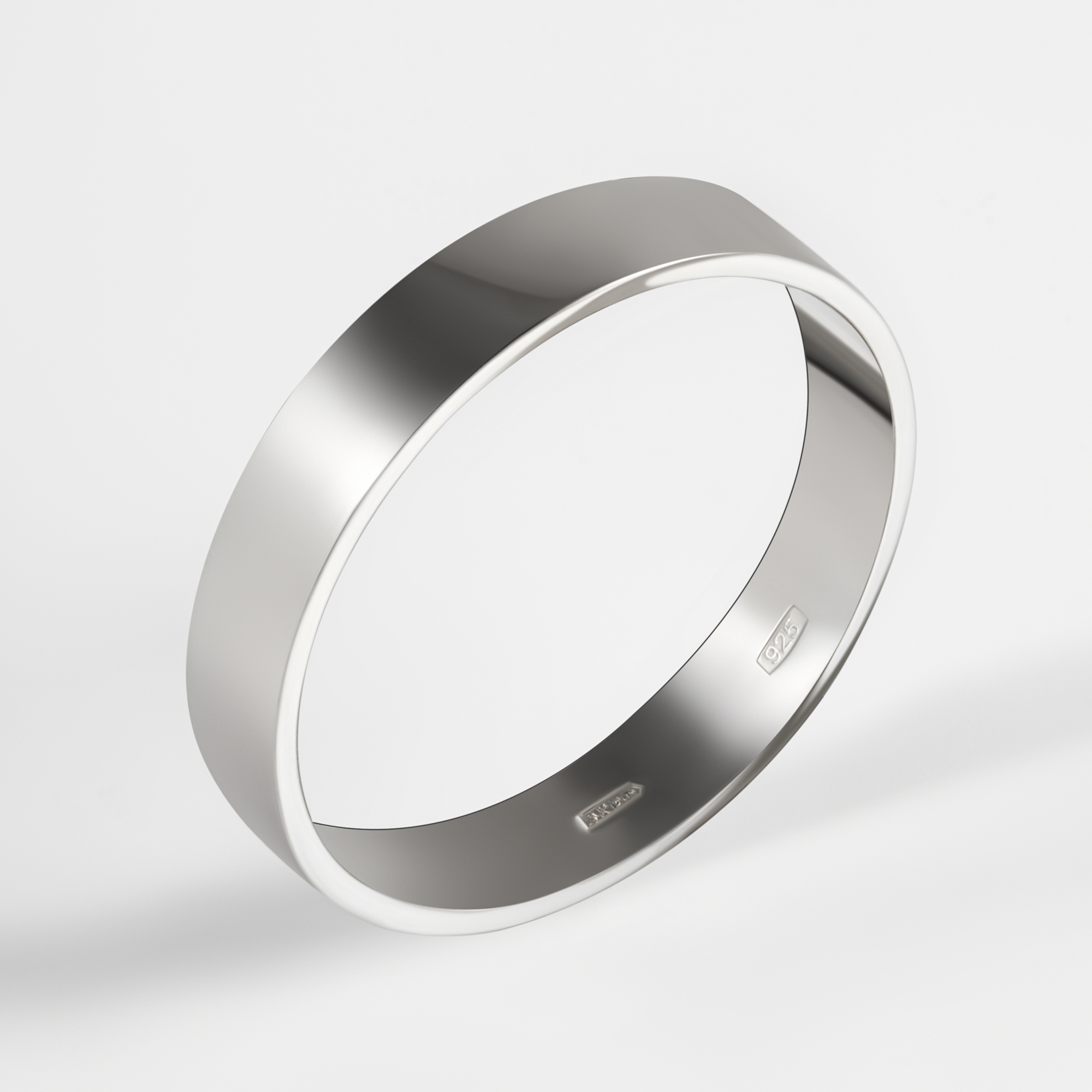 Серебряное кольцо обручальное Золотая подкова ЯВ821423-40С, размеры от 16 до 22.5