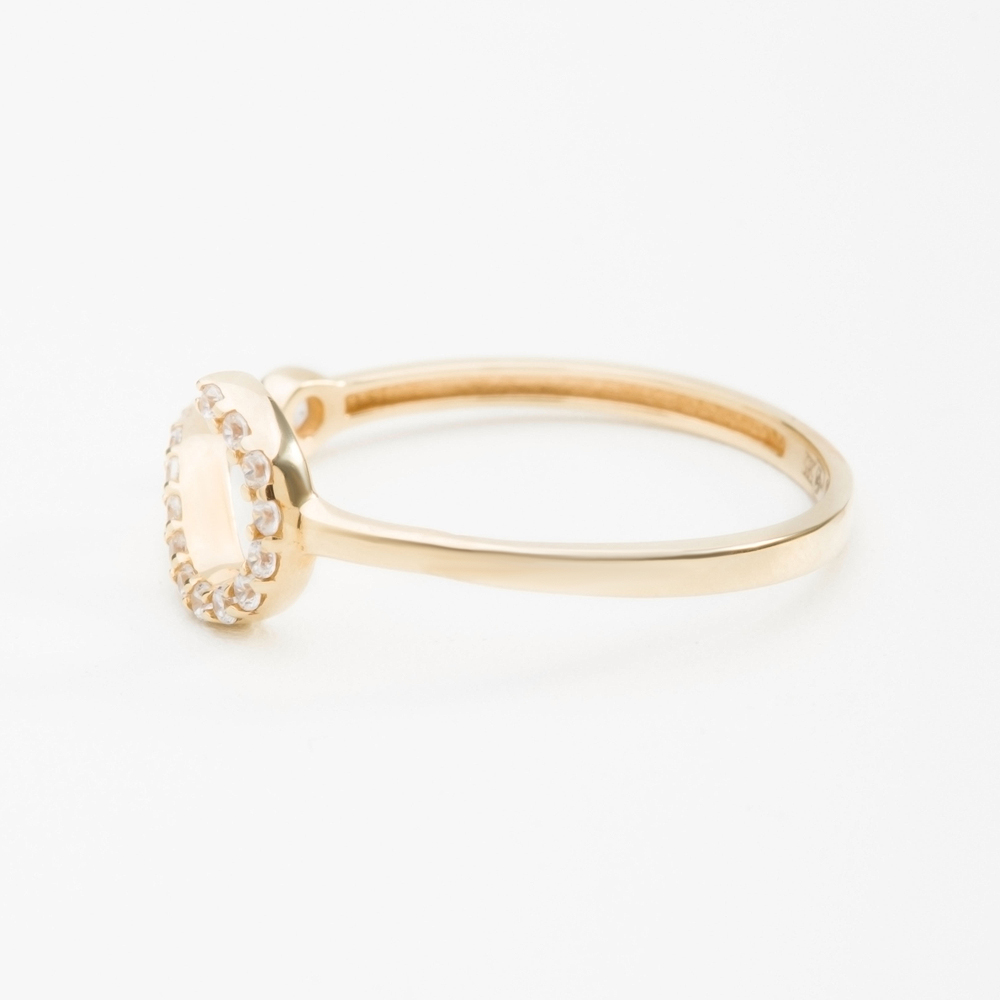 Золотое кольцо Vangold из красного золота 585 пробы  со вставками (фианит) ЛД0101010023174, размеры от 16 до 19.5