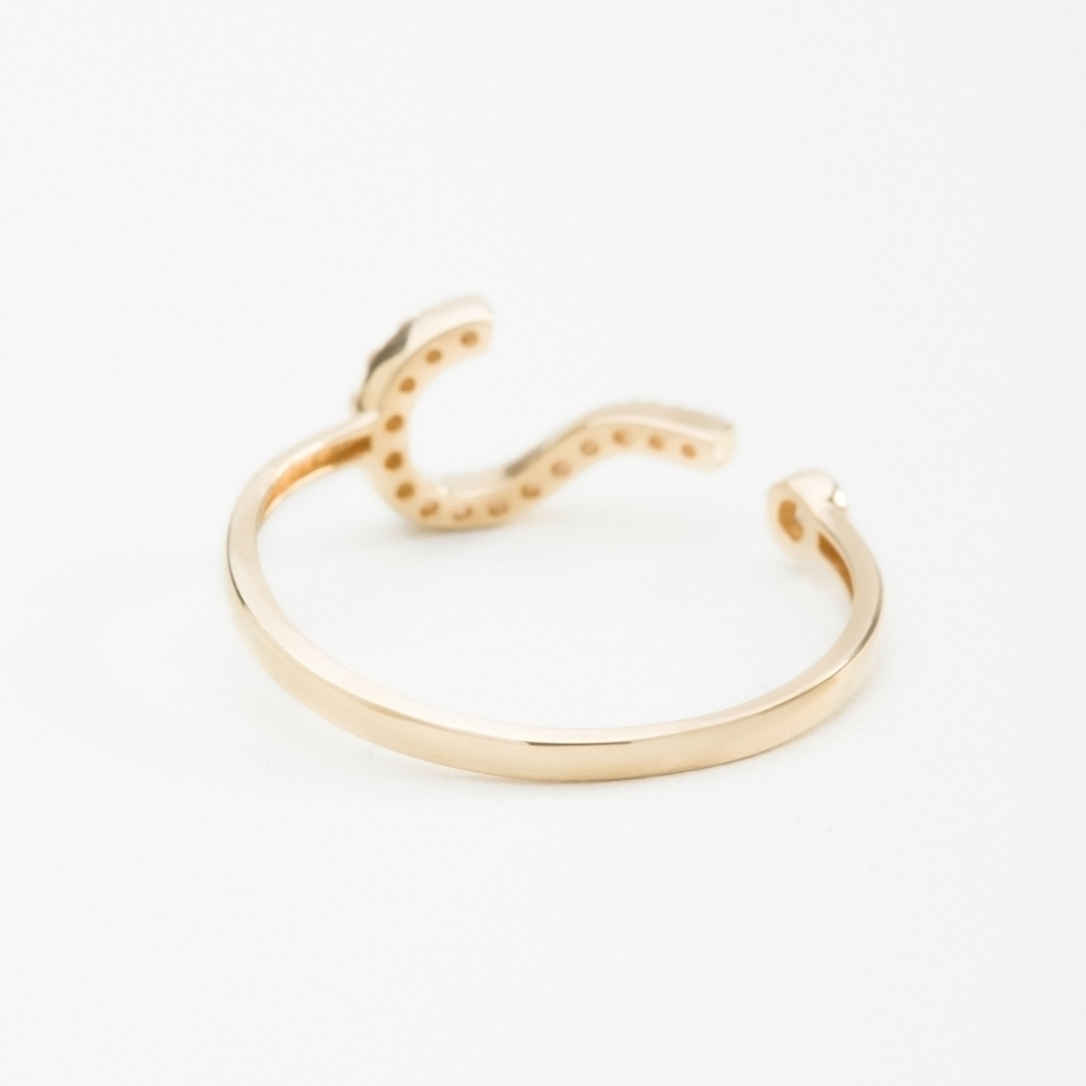 Золотое кольцо Vangold из красного золота 585 пробы  со вставками (фианит) ЛД0101010023174, размеры от 16 до 19.5