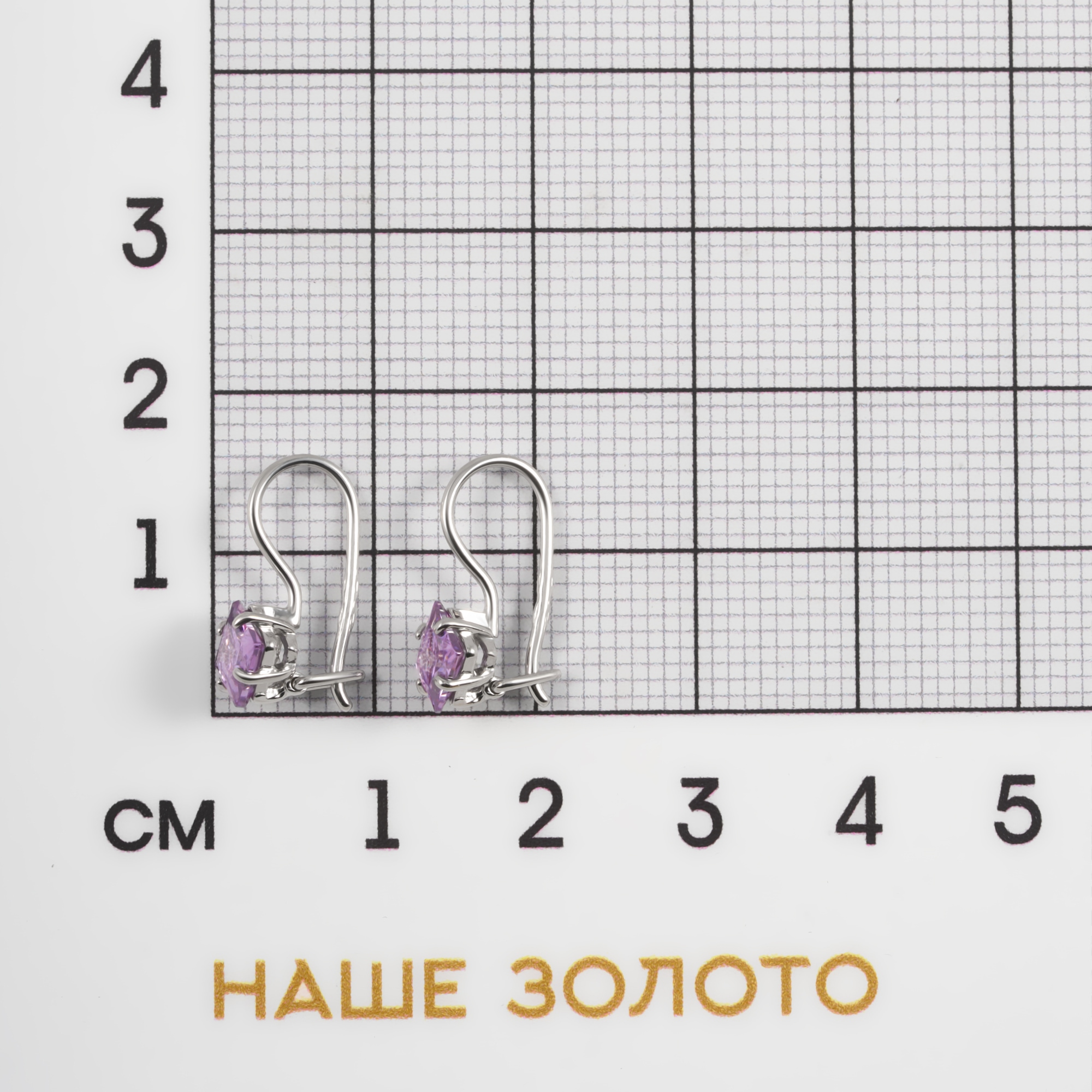 Серебряные серьги детские Иллада   со вставками (фианит) 2ИС121284-1