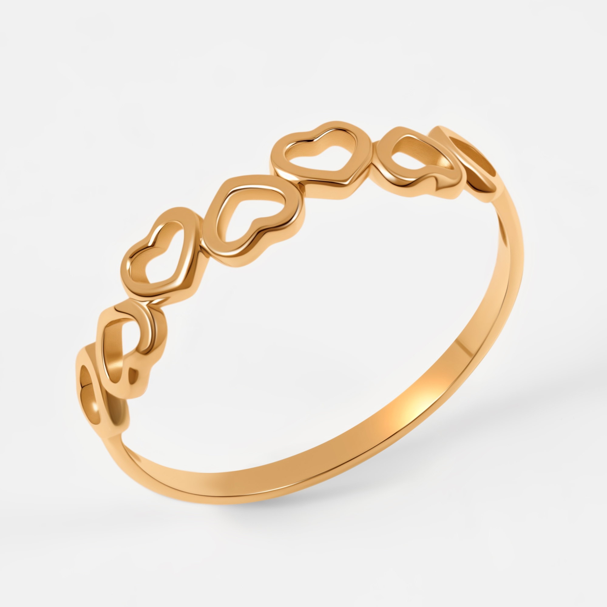 Золотое кольцо Liberty  из красного золота 585 пробы РЫ1780599, размеры от 15.5 до 19