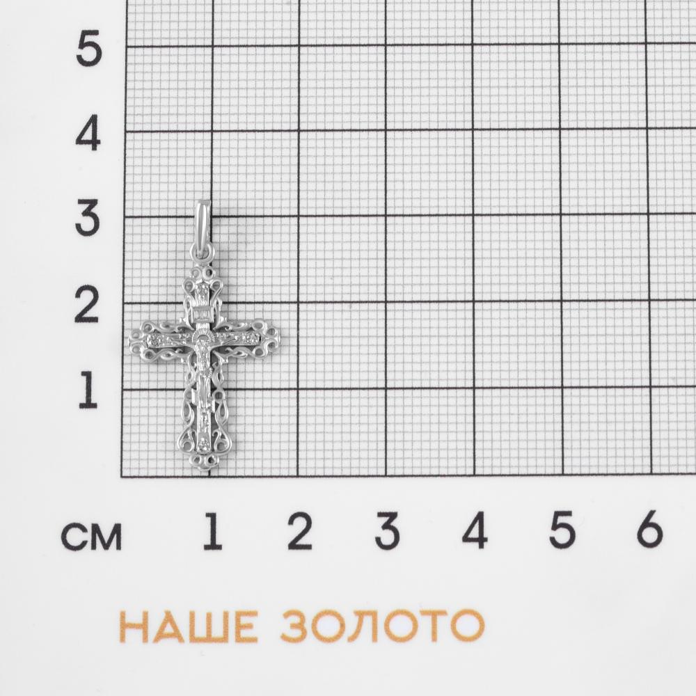 Серебряный крест Золотая подкова  со вставками (фианит) ЯВ81133