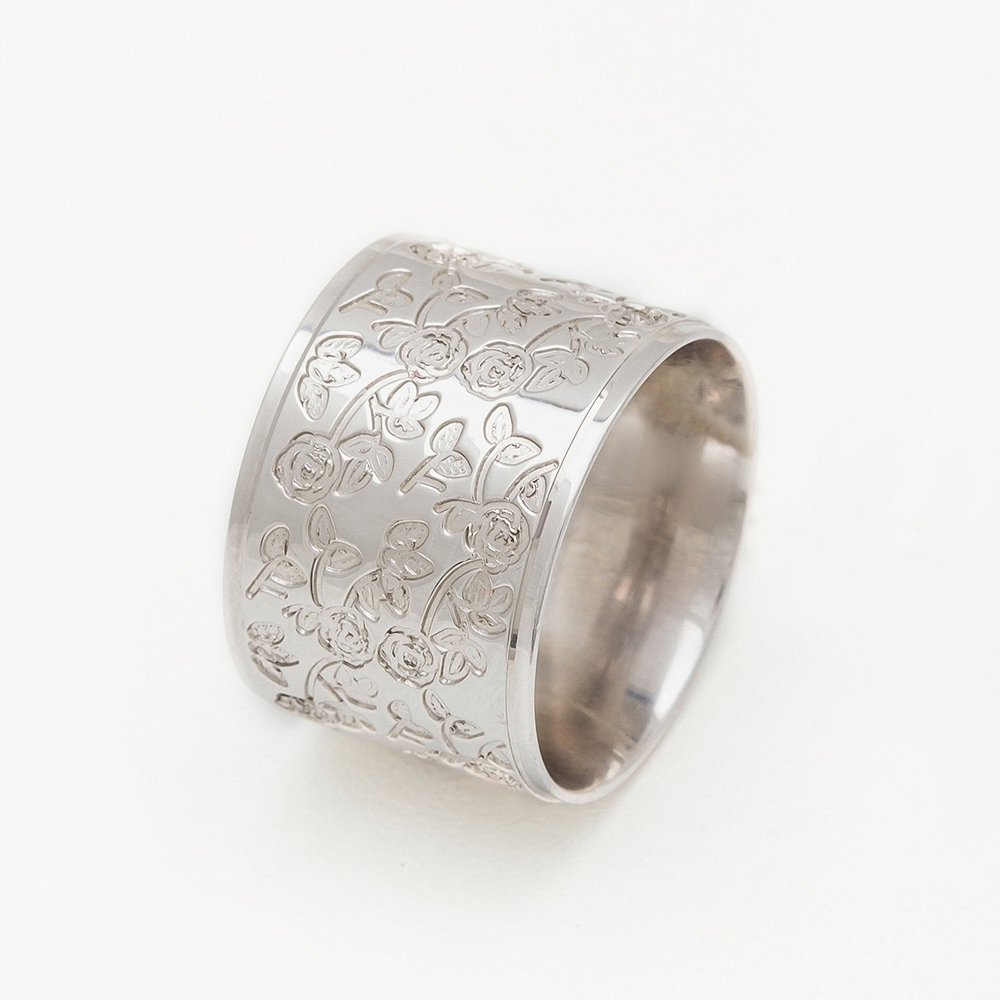 Серебряное кольцо обручальное Андрей АМГ-150-04-4-18-032-1, размеры от 17.5 до 20