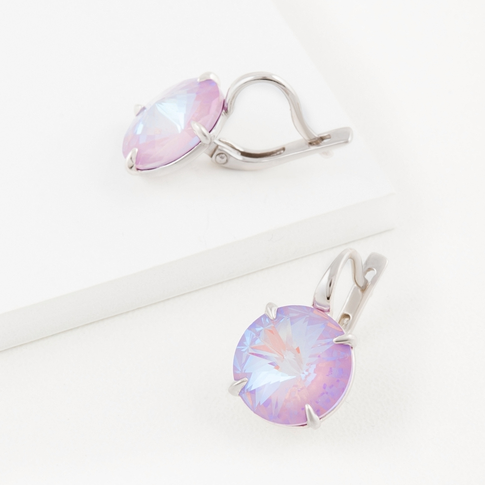 Серебряные серьги с кристаллами сваровски 000-360068 | Купить в ...