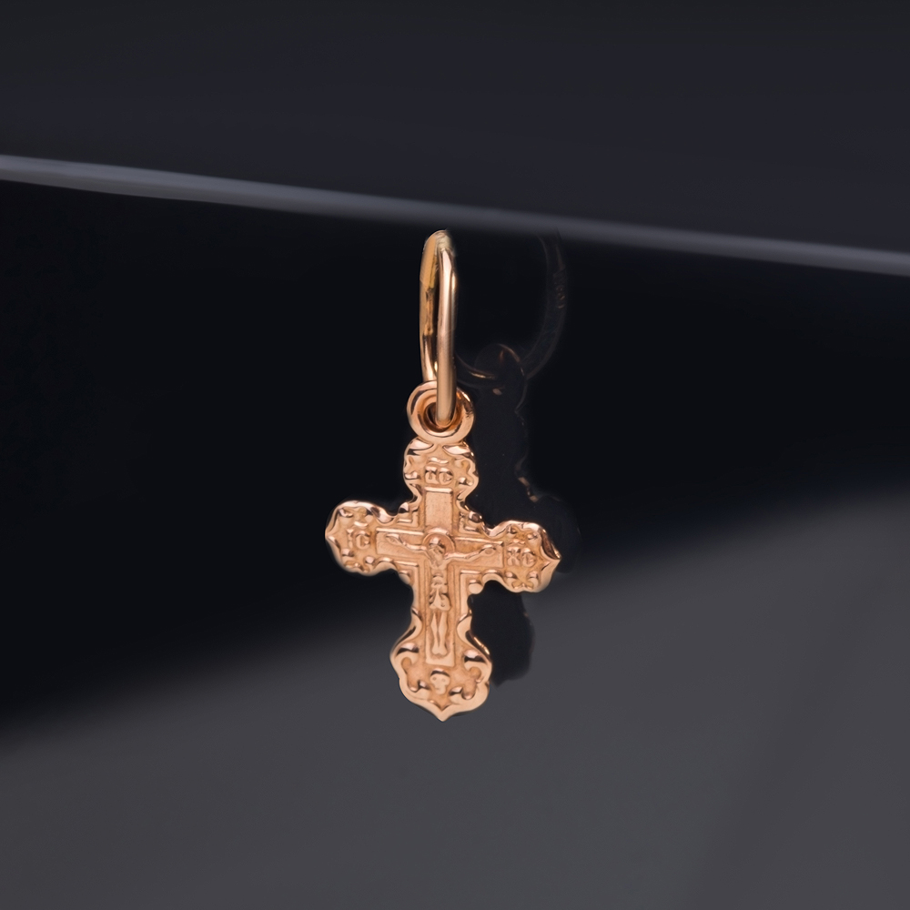 Золотой крест Вознесенский из красного золота 585 пробы 6В21-116