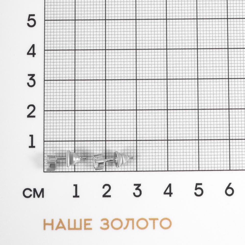 Серебряные серьги гвоздики Золотые купола  со вставками (фианит) ЗК6001181-00775
