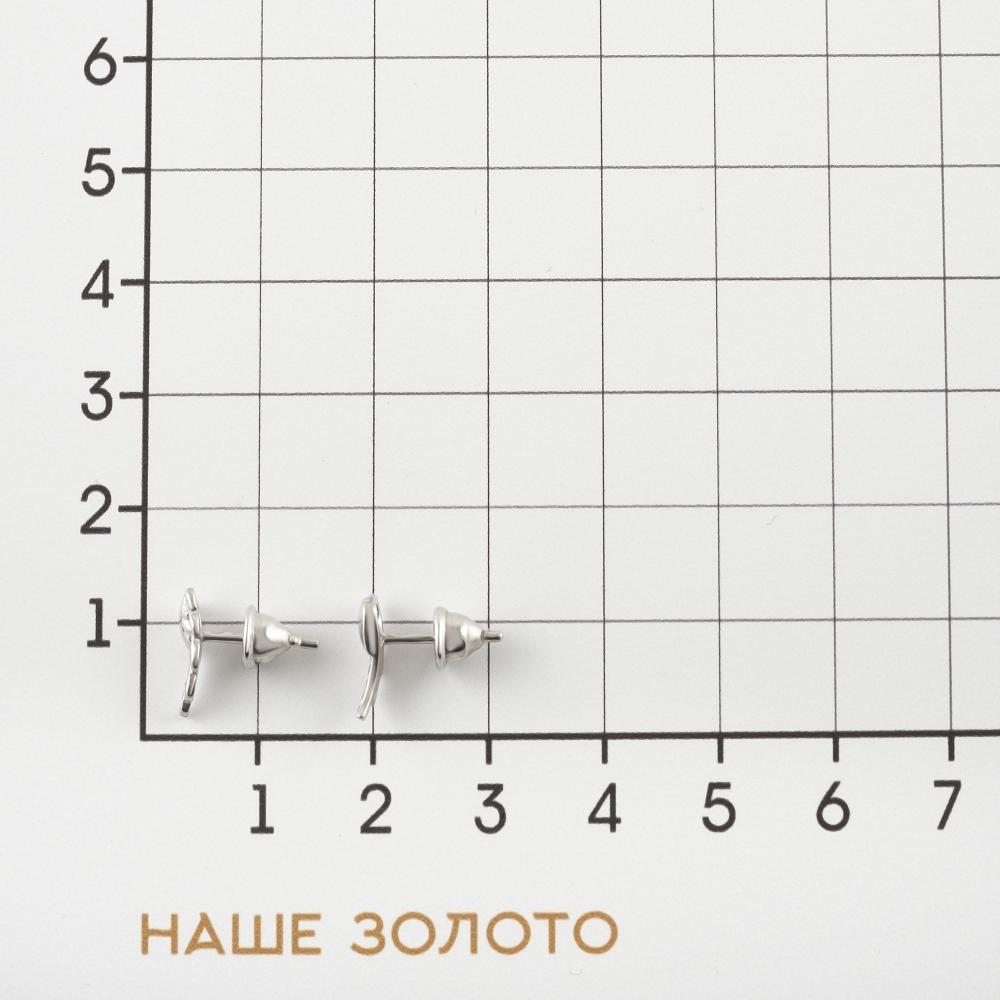 Серебряные серьги гвоздики Золотые купола  со вставками (фианит) ЗК6100648-00775