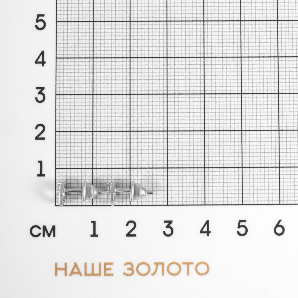 Серебряные серьги гвоздики Золотые купола  со вставками (фианит) ЗК6001152-00775