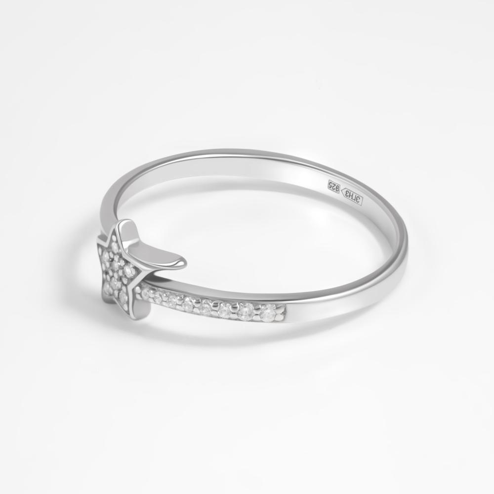Серебряное кольцо Золотые купола  со вставками (фианит) ЗК1101059-00775, размеры от 15.5 до 18