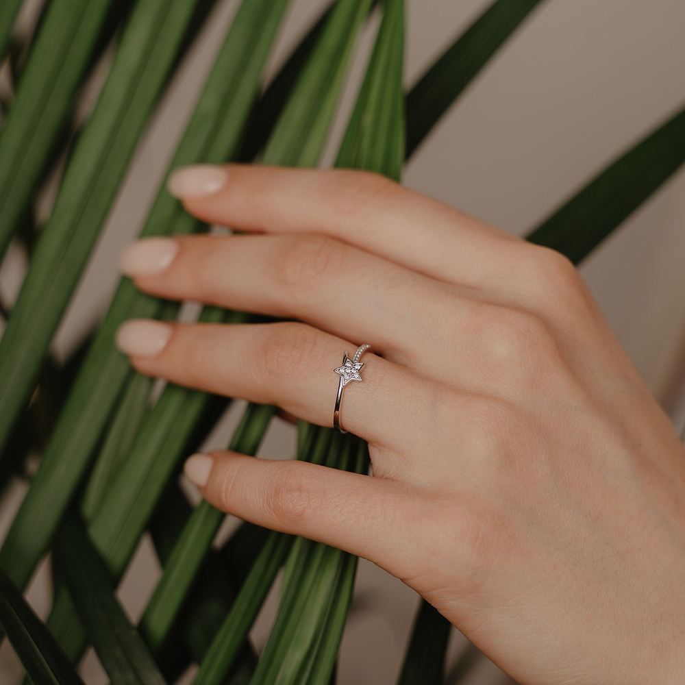 Серебряное кольцо Золотые купола  со вставками (фианит) ЗК1101059-00775, размеры от 15.5 до 18