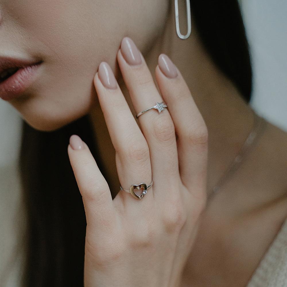 Серебряное кольцо Золотые купола со вставками (фианит) ЗК1101069-00775, размеры от 16.5 до 16.5