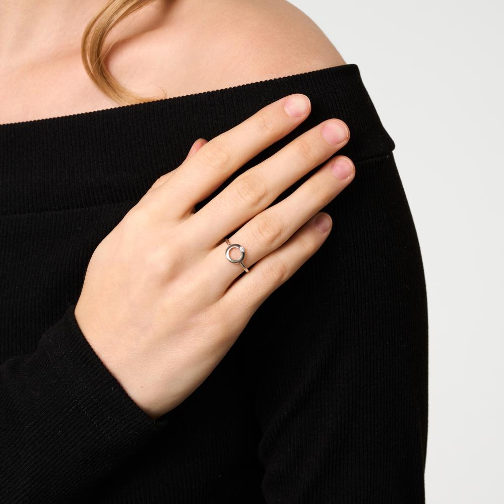 Серебряное кольцо Золотые купола  со вставками (фианит) ЗК1101068-00775, размеры от 16.5 до 16.5