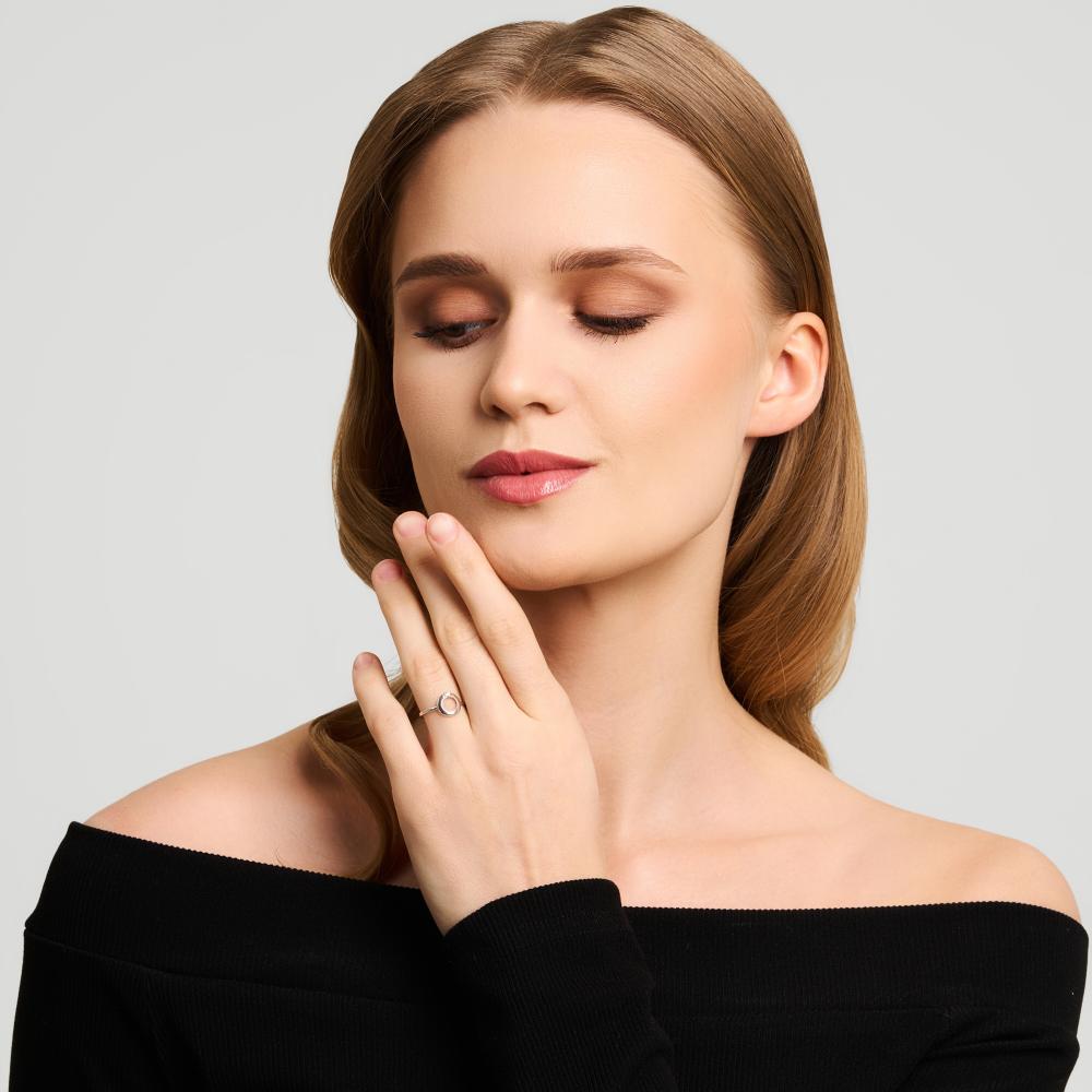 Серебряное кольцо Золотые купола  со вставками (фианит) ЗК1101068-00775, размеры от 16.5 до 16.5