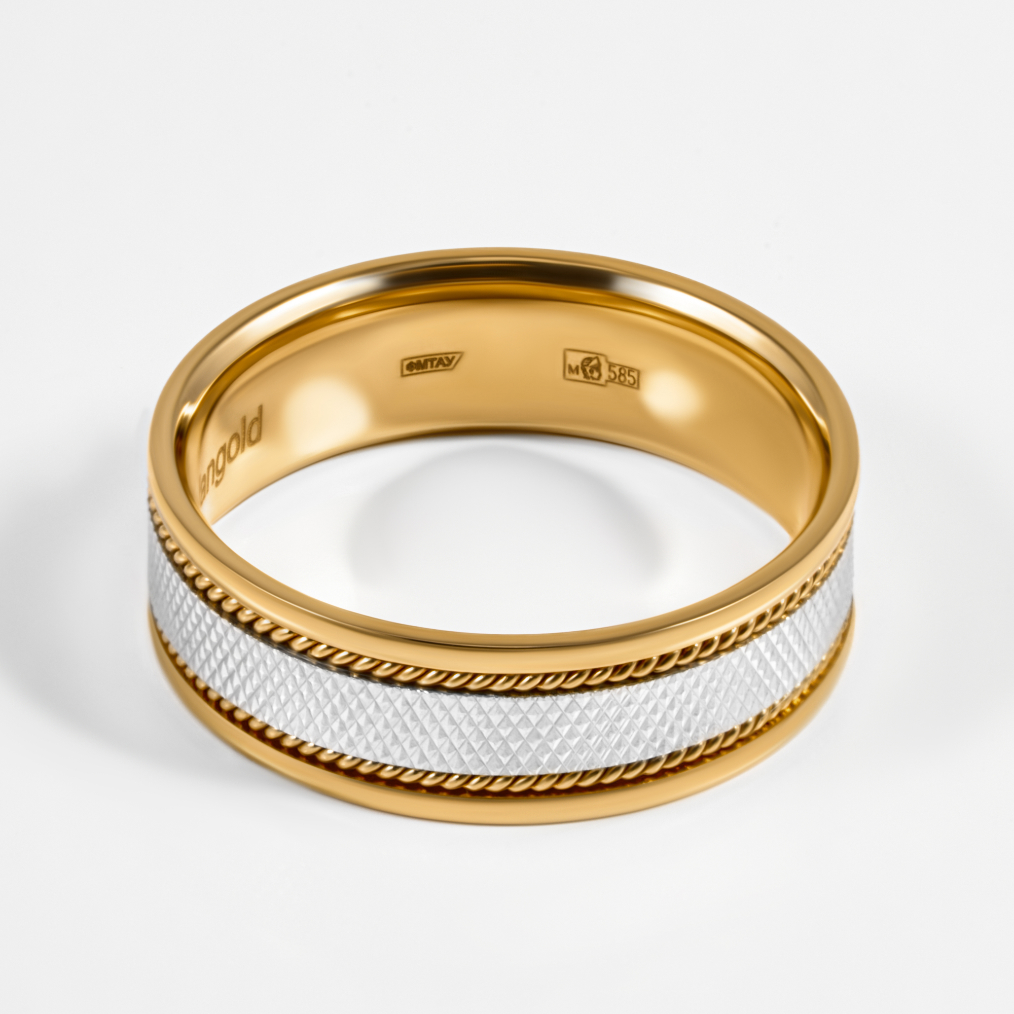 Золотое кольцо обручальное Vangold из красного золота 585 пробы ЛД0211200100336, размеры от 15 до 22