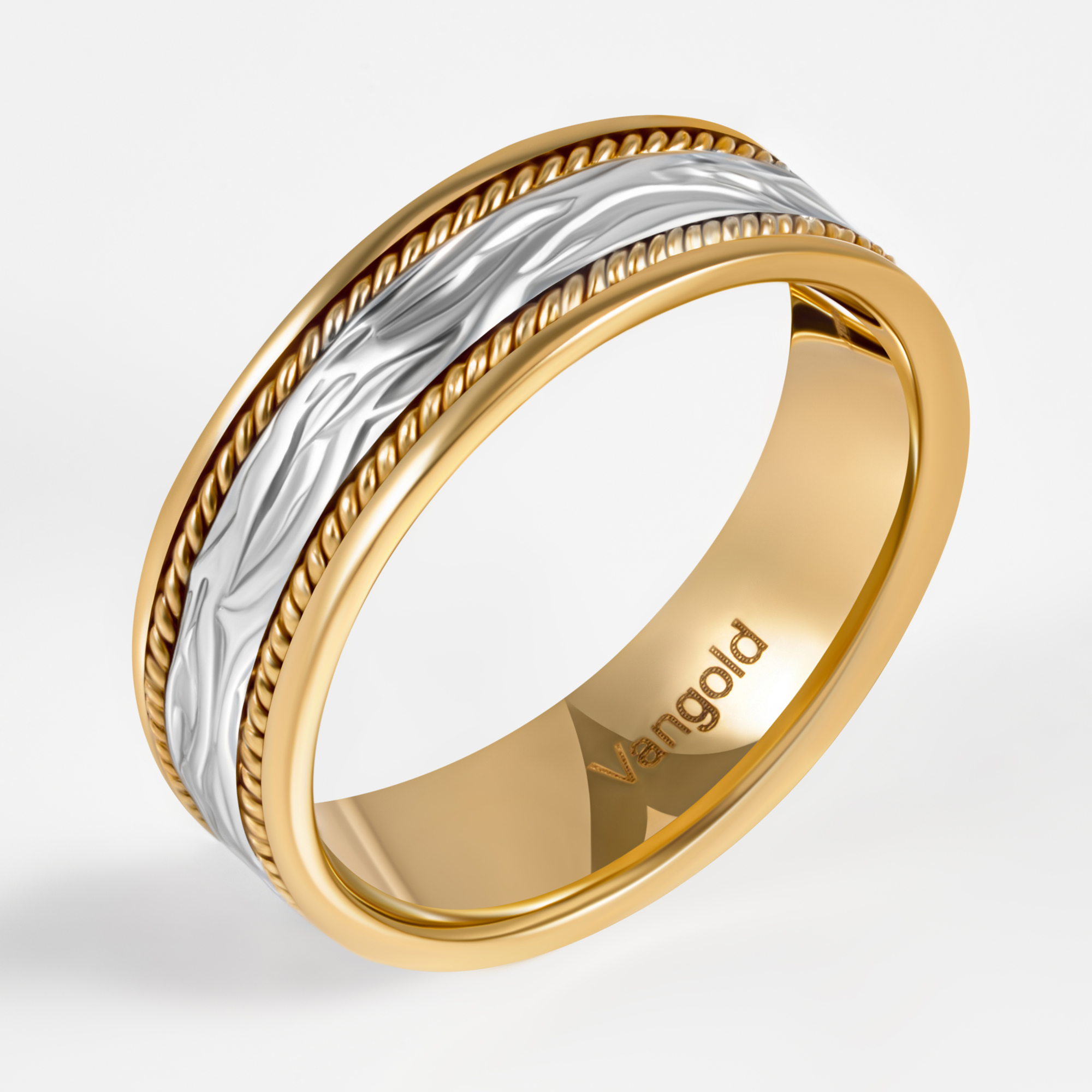 Золотое кольцо обручальное Vangold из красного золота 585 пробы ЛД0211200100236, размеры от 15 до 22