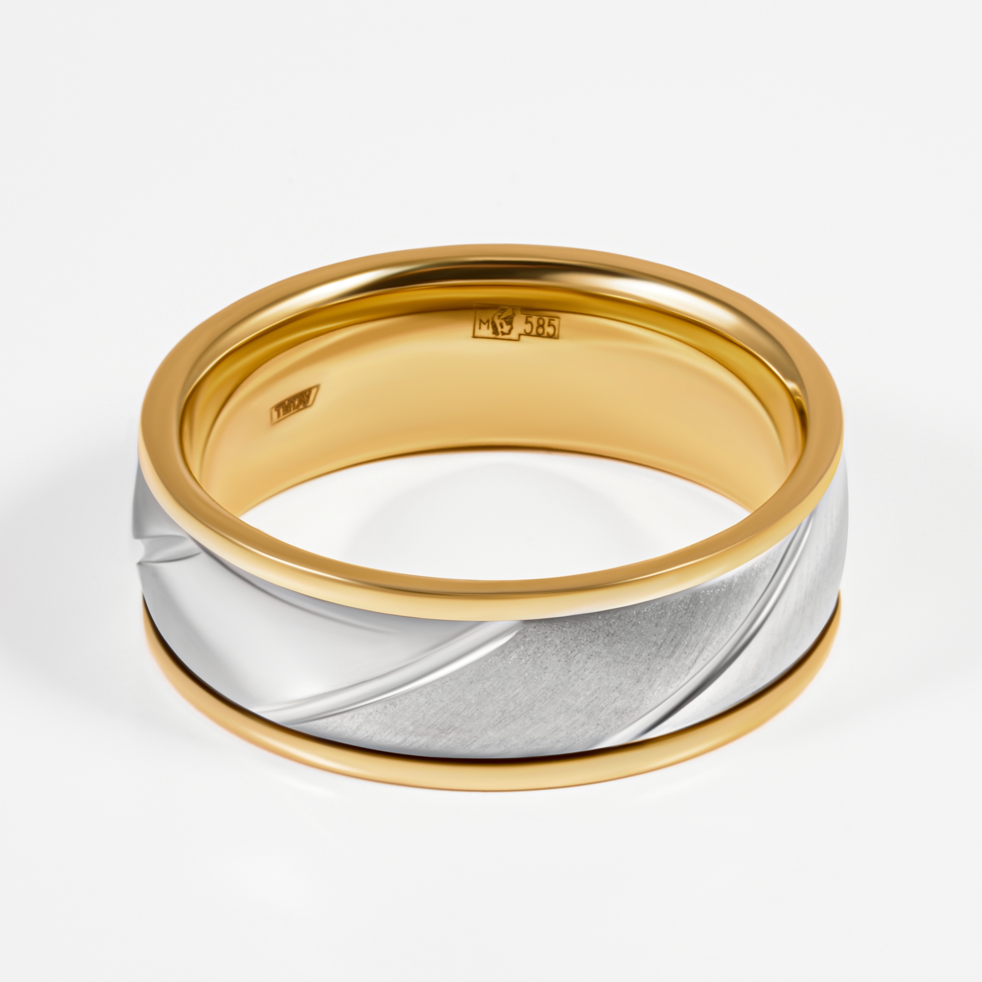 Золотое кольцо обручальное Vangold из красного золота 585 пробы ЛД0211200100245, размеры от 15 до 23.5