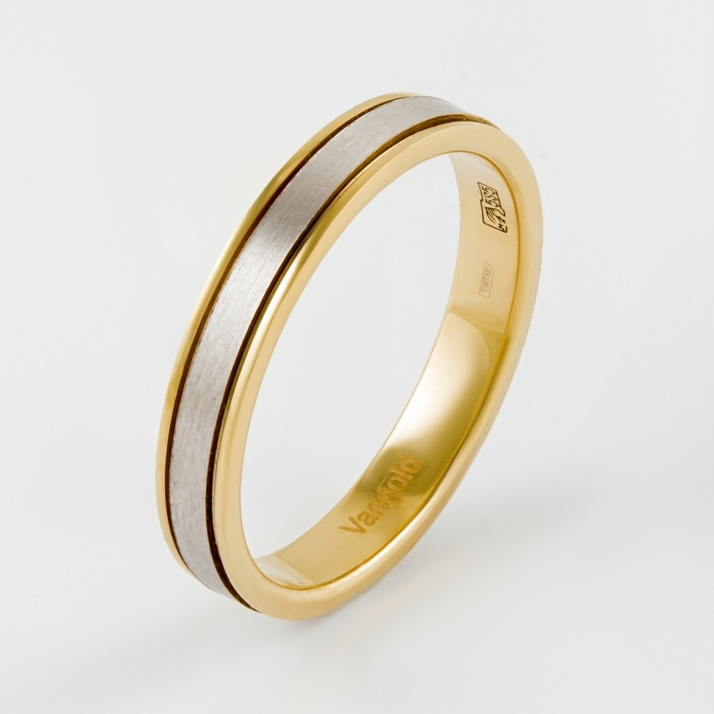 Золотое кольцо обручальное Vangold из красного золота 585 пробы ЛД0211200100316, размеры от 18 до 22