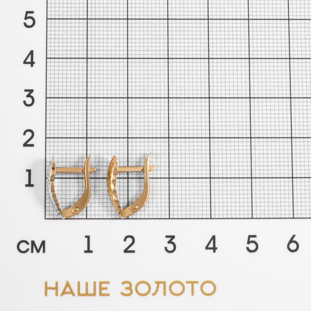 Золотые серьги Голден глоб из красного золота 585 пробы ГГСРГ0603