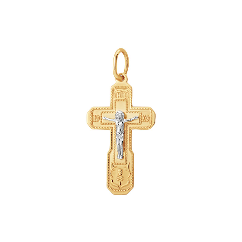 Золотой крест Efremof из красного золота 585 пробы ЮПП1507098