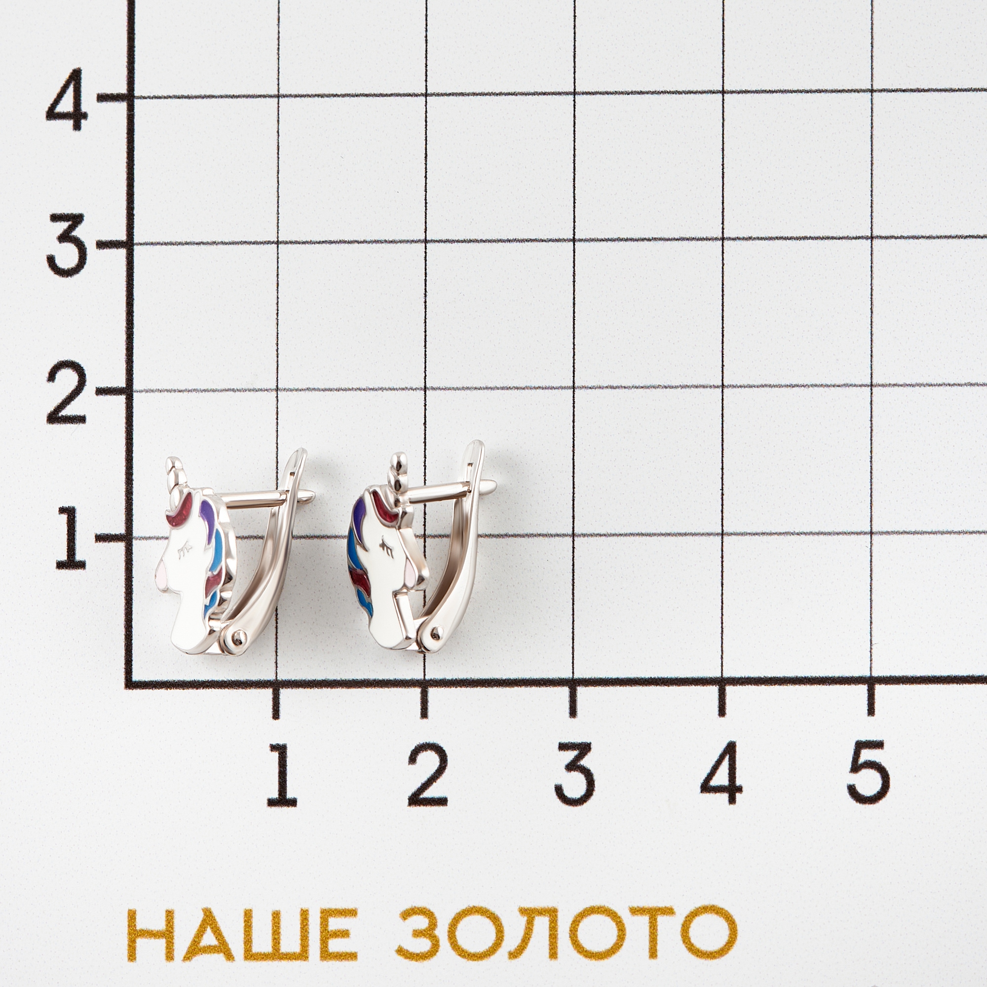 Серебряные серьги детские Аметрин  со вставками () ЫА21159
