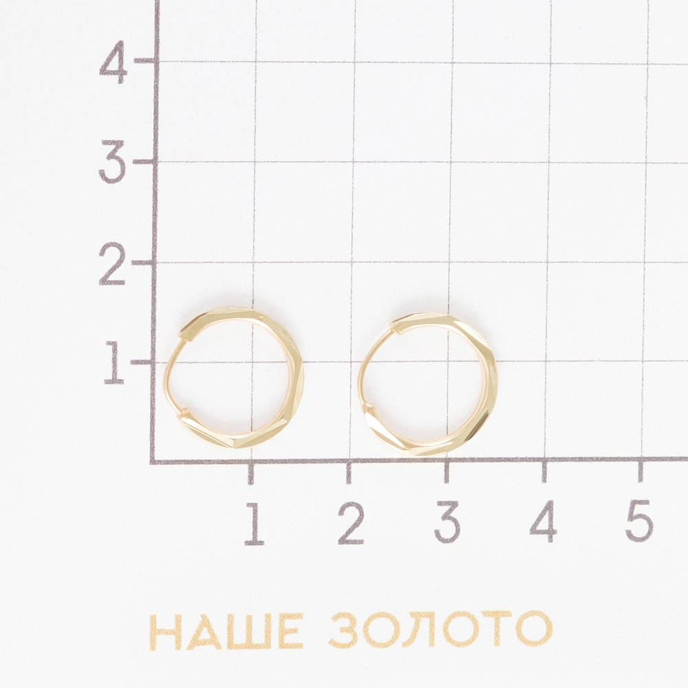 Золотые серьги конго Випголд из красного золота 585 пробы ВП01СК8069Ж1