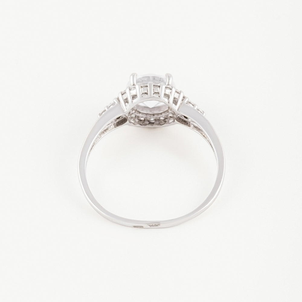 Серебряное кольцо Мидас-пермь  со вставками (фианит) 4МК290, размеры от 15.5 до 19