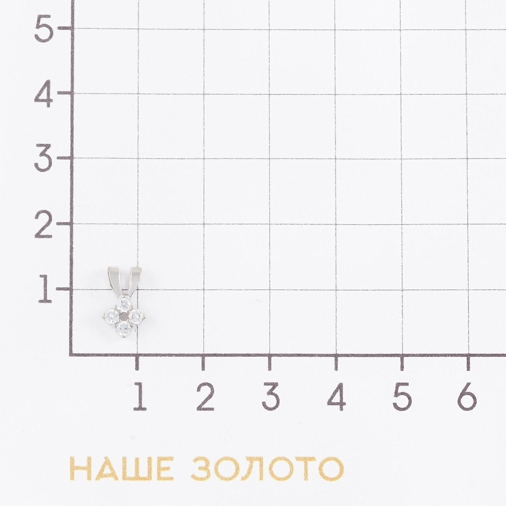 Серебряная подвеска Мидас-пермь  со вставками (фианит) 4Мп424