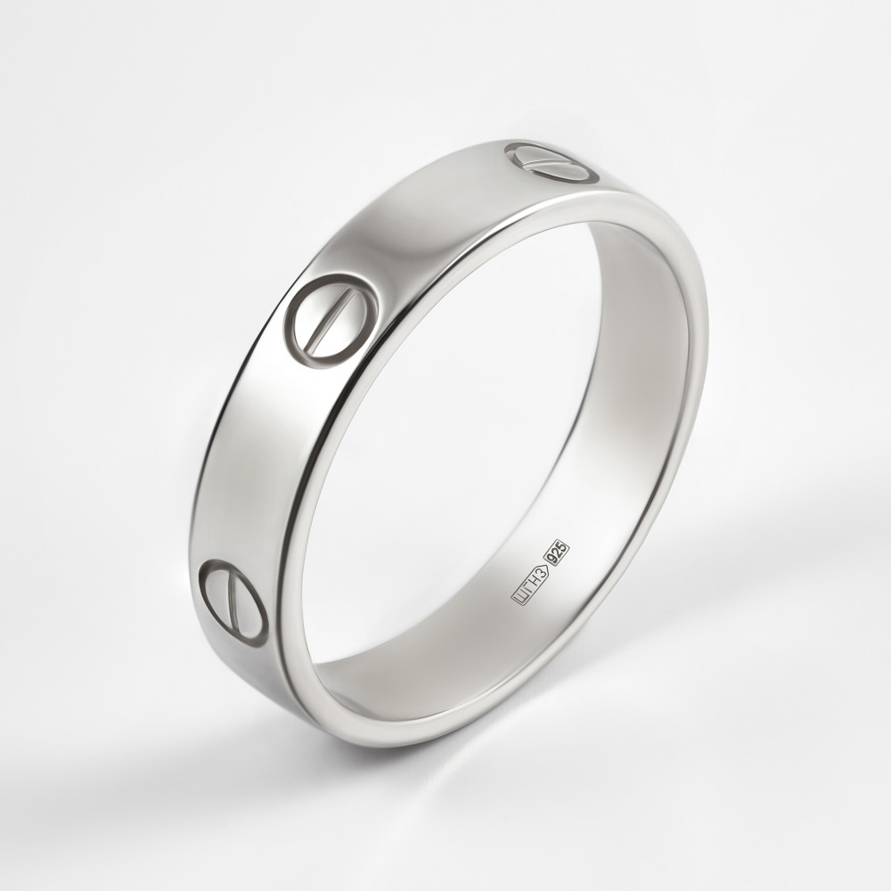 Серебряное кольцо с родированием