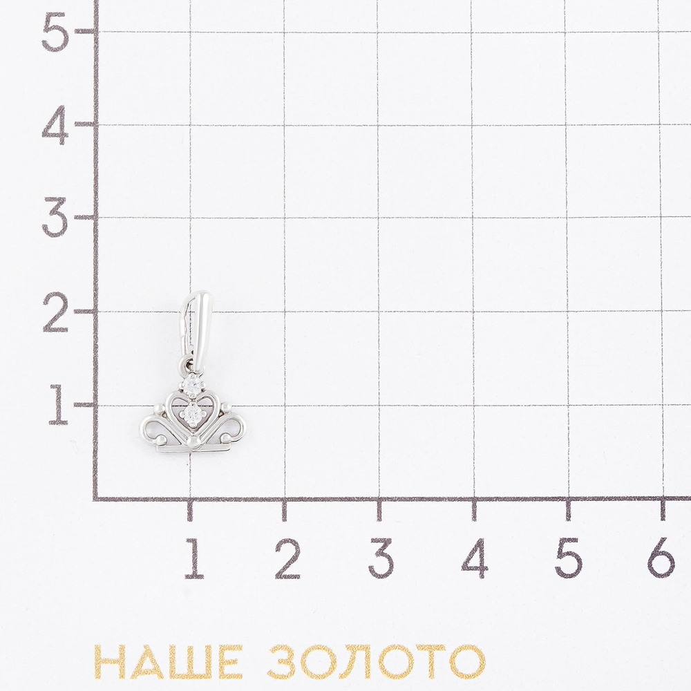 Серебряная подвеска Мидас-пермь  со вставками (фианит) 4МП421