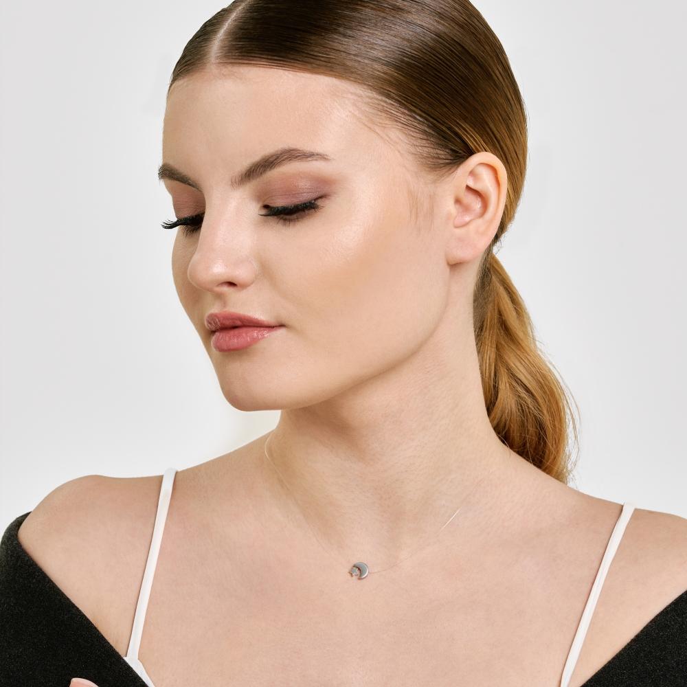 Серебряное колье Золотые купола ЗК0320308-10245, размеры от 40 до 45