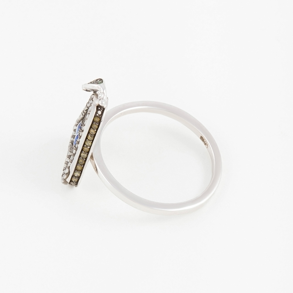 Серебряное кольцо Випголд  со вставками (фианит) ВПК73КЛ, размеры от 16.5 до 18.75