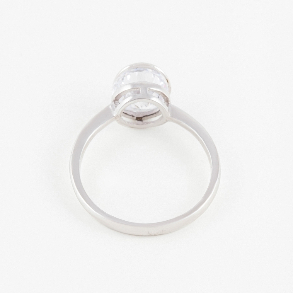 Серебряное кольцо Випголд  со вставками (фианит) ВПК153КЛ, размеры от 16.5 до 19.25