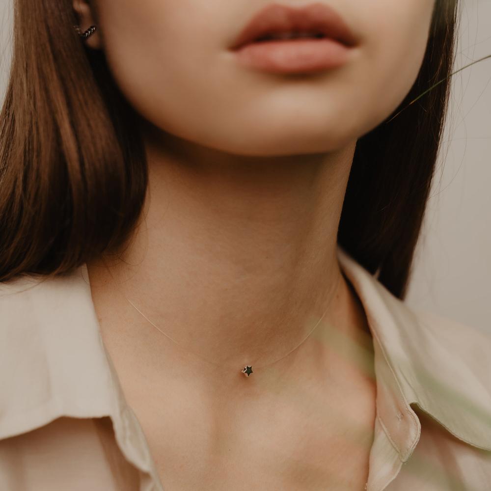 Серебряное колье Золотые купола ЗК0320316-10245, размеры от 45 до 45