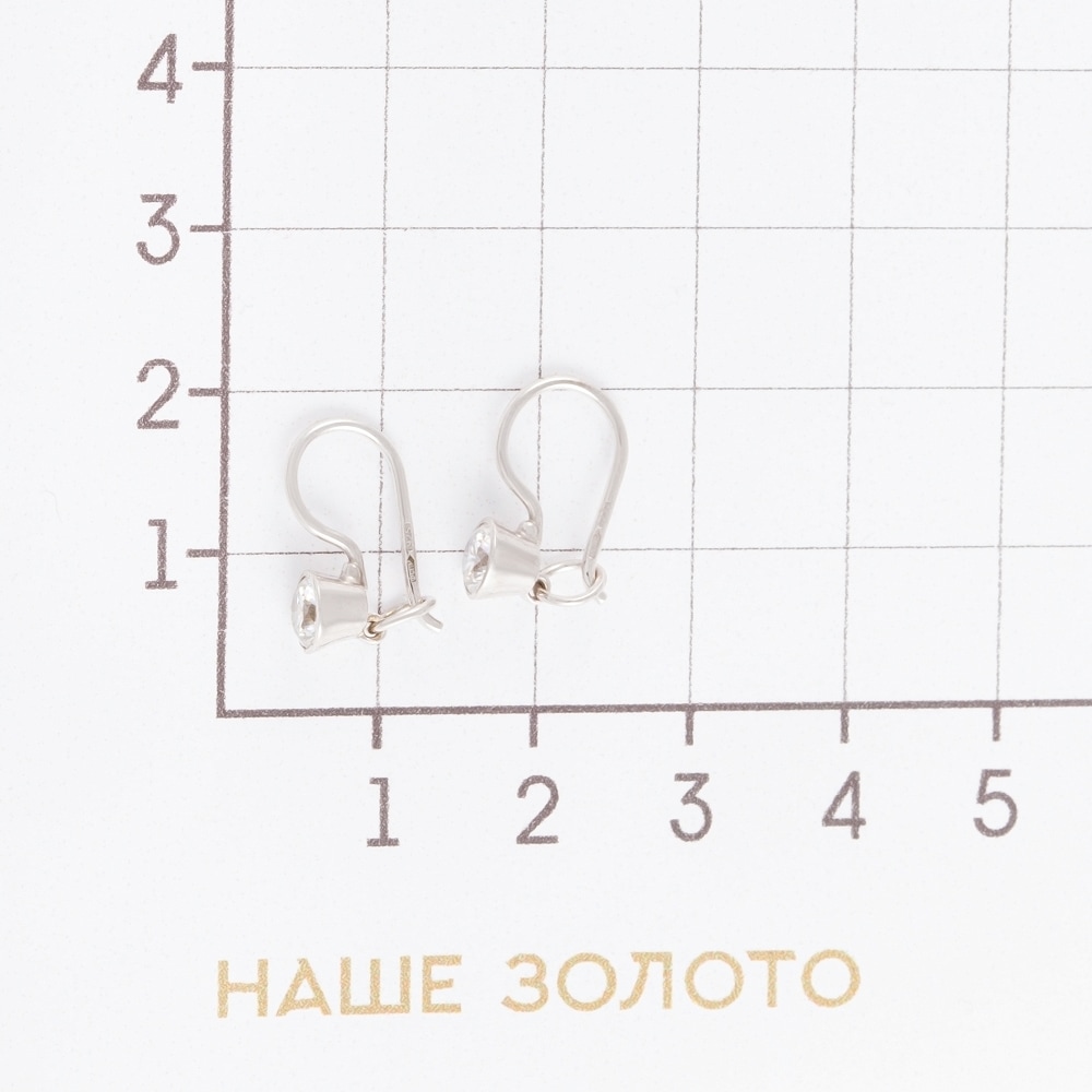 Серебряные серьги детские Мидас-пермь  со вставками (фианит) 4МС340