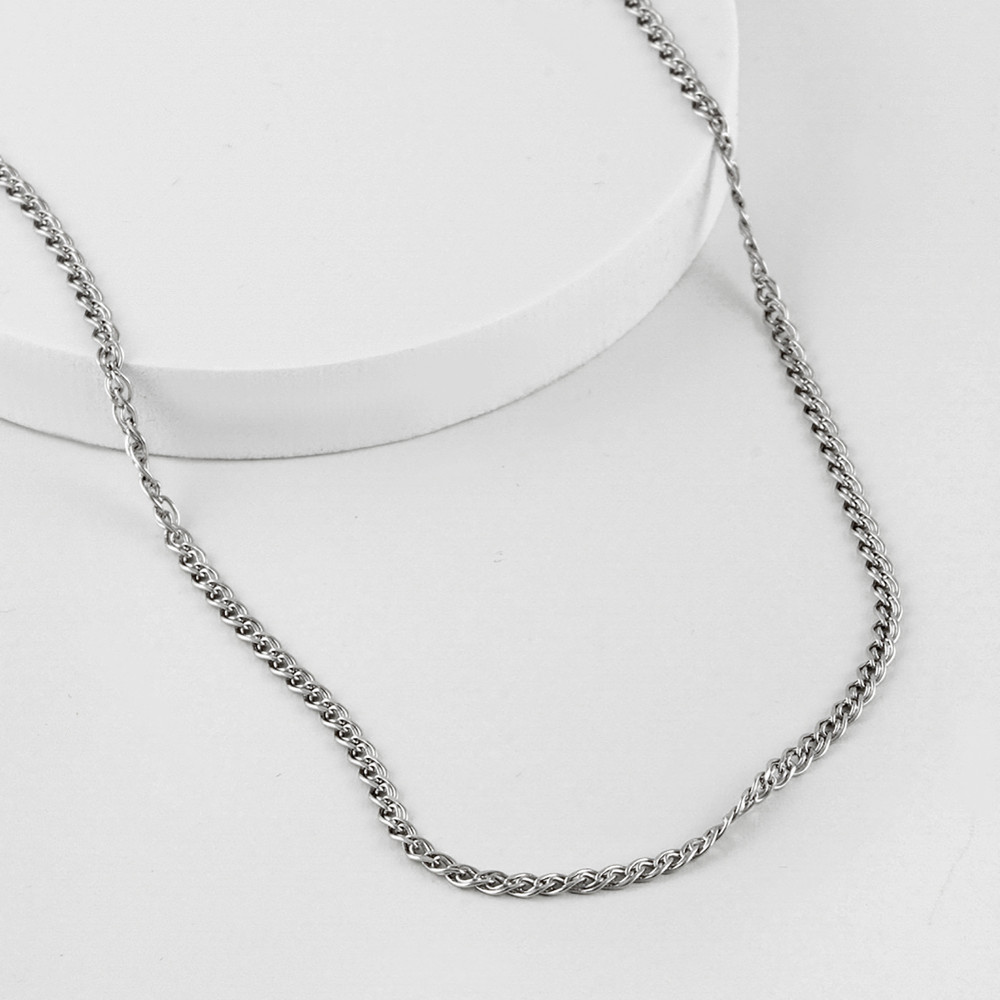 Серебряная цепочка Адамант из серебра с родированием и из серебра с чернением лав 050 АД1036040С, размеры от 40 до 65